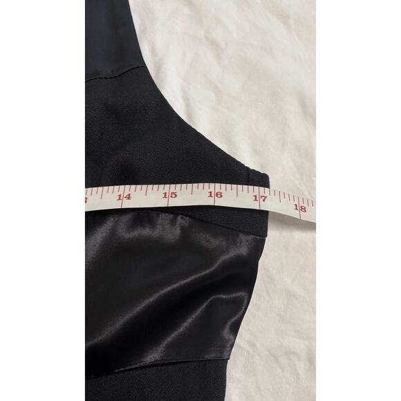 Vintage Sleeveless Jumpsuit Black Satin Formal Event professional Womens Size 9 - Picture 9 of 12